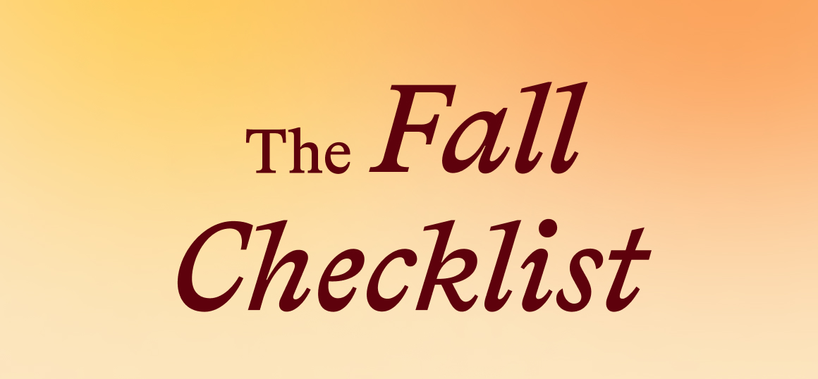 The Fall Checklist