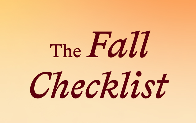 The Fall Checklist